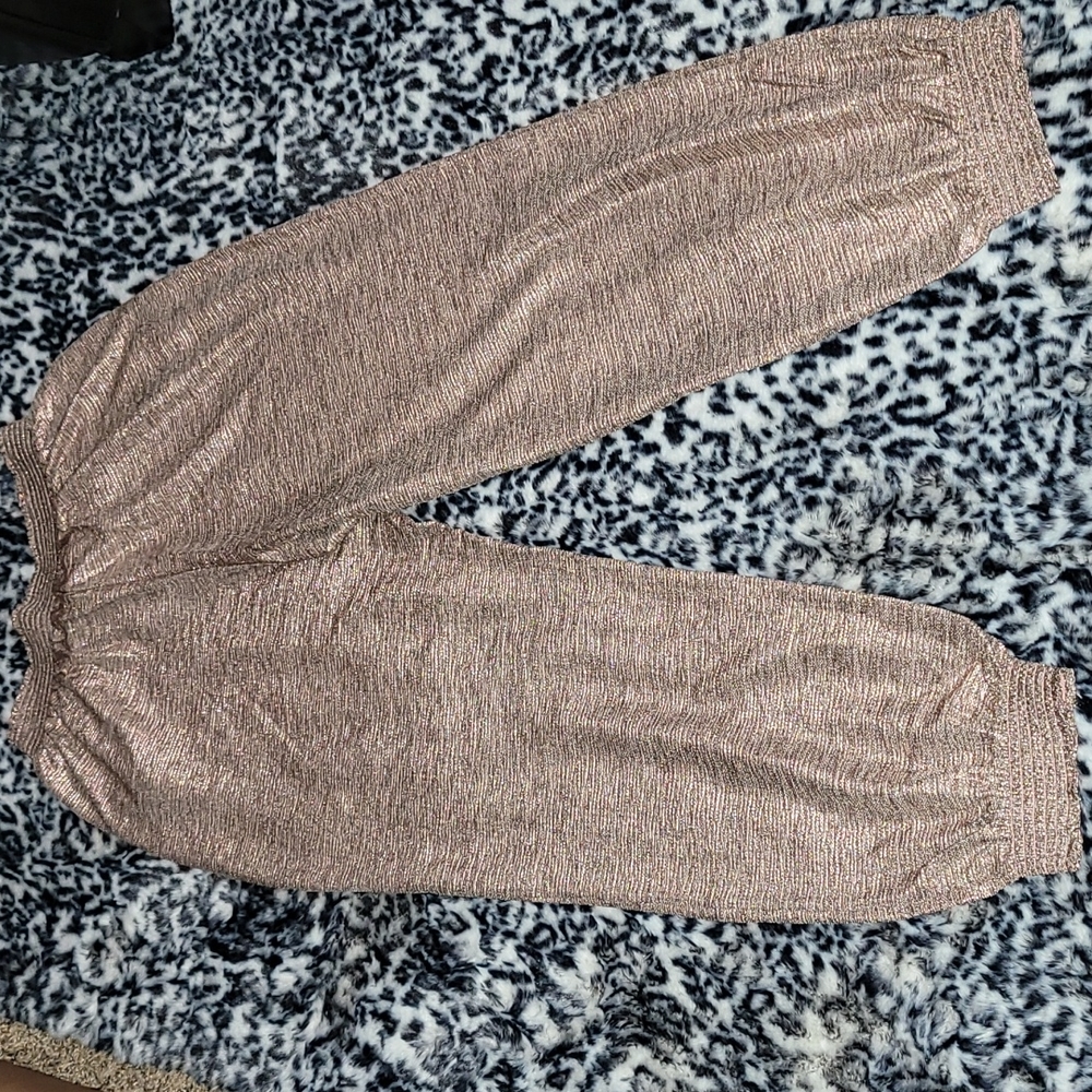 GILLIAN SHIMMER JOGGERS BY SATURDAY/SUNDAY ANTHROPOLOGIE PINK/ROSE SIZE XS NWT - Picture 9 of 16